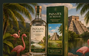 Botella y caja Edición Yucatán Paisajes de México